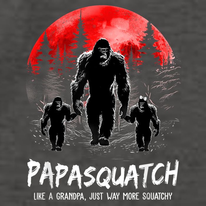 Papasquatch Like A Grandpa Just Way More Squatchy Funny Papa Vector Backpack