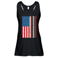 Piano Lover American Flag Patriotic Players Pianist Gift Ladies Essential Flowy Tank