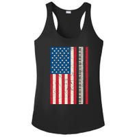 Piano Lover American Flag Patriotic Players Pianist Gift Ladies PosiCharge Competitor Racerback Tank