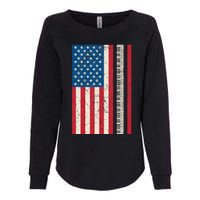 Piano Lover American Flag Patriotic Players Pianist Gift Womens California Wash Sweatshirt