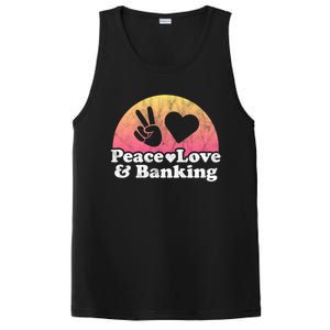 Peace Love And Banking Bank Gift PosiCharge Competitor Tank