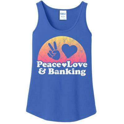 Peace Love And Banking Bank Gift Ladies Essential Tank