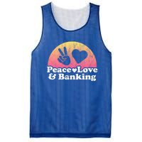 Peace Love And Banking Bank Gift Mesh Reversible Basketball Jersey Tank