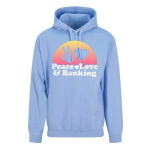 Peace Love And Banking Bank Gift Unisex Surf Hoodie