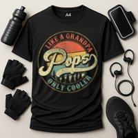 Pops Like A Grandpa Only Cooler Retro Gift Pops Dad Grandpa Cooling Performance Crew T-Shirt