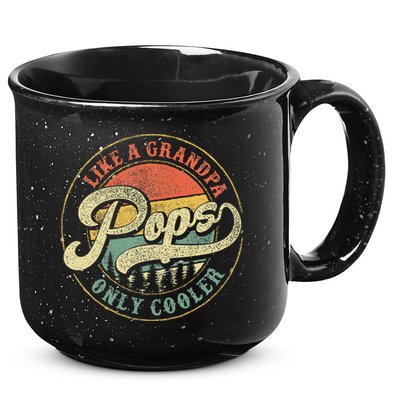 Pops Like A Grandpa Only Cooler Retro Gift Pops Dad Grandpa 15oz Campfire Ceramic Mug