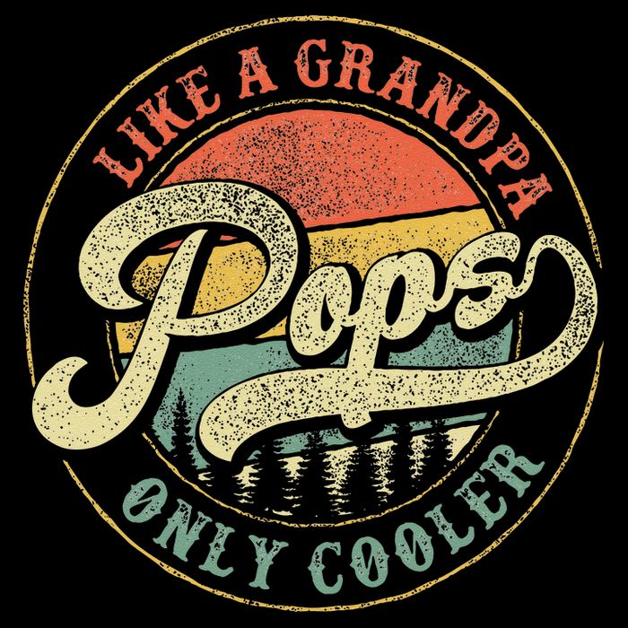 Pops Like A Grandpa Only Cooler Retro Gift Pops Dad Grandpa Drawstring Bag