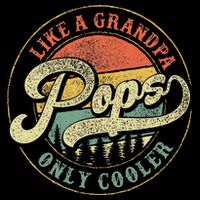 Pops Like A Grandpa Only Cooler Retro Gift Pops Dad Grandpa 16 in Basic Backpack