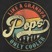Pops Like A Grandpa Only Cooler Retro Gift Pops Dad Grandpa 25L Jumbo Tote