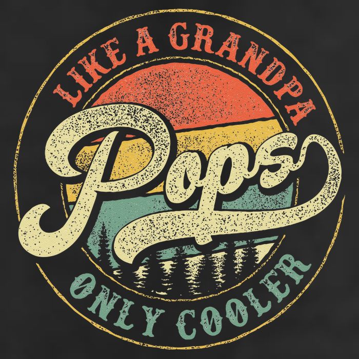 Pops Like A Grandpa Only Cooler Retro Gift Pops Dad Grandpa 25L Jumbo Tote