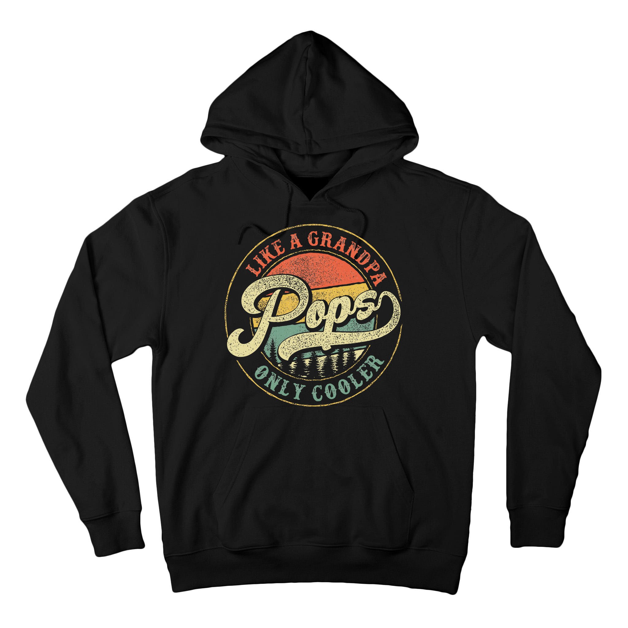 Pops Like A Grandpa Only Cooler Retro Gift Pops Dad Grandpa Tall Hoodie