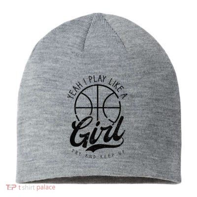 Play Like A Girl Design Basketball Sustainable Beanie
