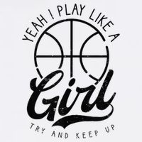 Play Like A Girl Design Basketball Cooling Performance Crew T-Shirt