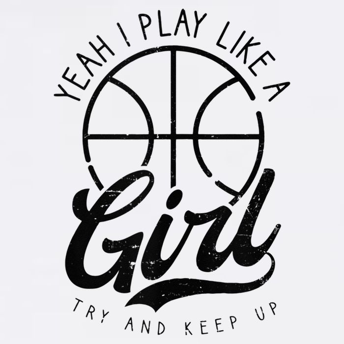Play Like A Girl Design Basketball Cooling Performance Crew T-Shirt