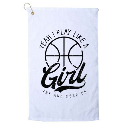Play Like A Girl Design Basketball Golf Towel