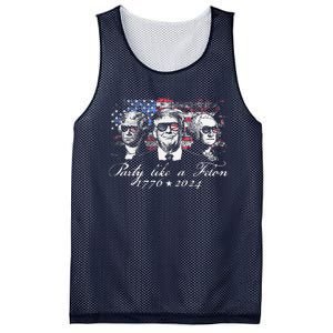 Party Like A Felon 1776 2024 President Mesh Reversible Basketball Jersey Tank