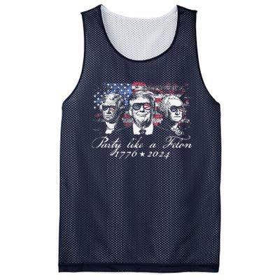 Party Like A Felon 1776 2024 President Mesh Reversible Basketball Jersey Tank