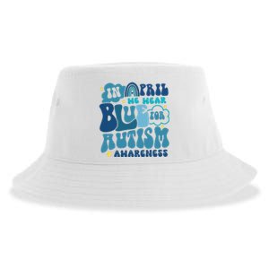 Peace Love Autism In April We Wear Blue For Autism Awareness Sustainable Bucket Hat