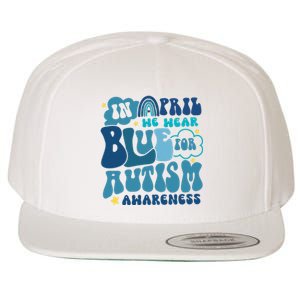 Peace Love Autism In April We Wear Blue For Autism Awareness Wool Snapback Cap