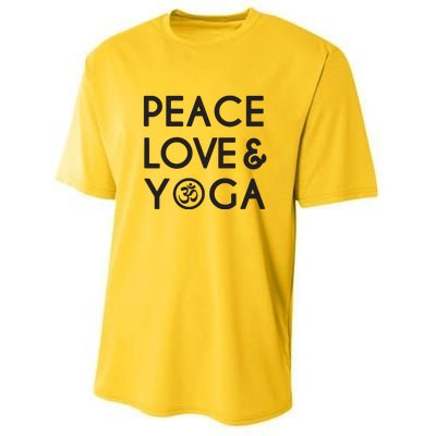 Peace Love And Yoga Om Symbol Yogi Yoga Quotes Youth Performance Sprint T-Shirt