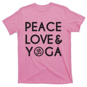 Peace Love And Yoga Om Symbol Yogi Yoga Quotes T-Shirt