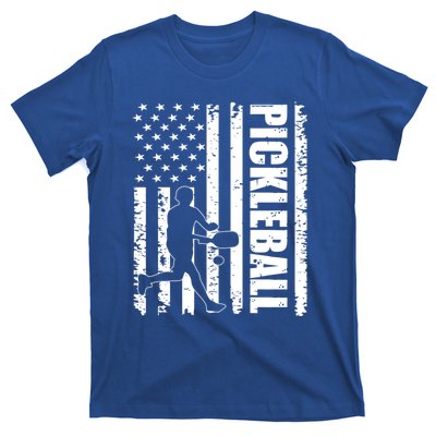 Pickleball Lover American Usa Flag 4th Of July Meaningful Gift T-Shirt