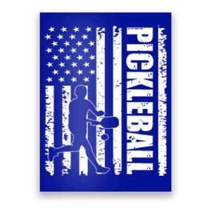 Pickleball Lover American Usa Flag 4th Of July Meaningful Gift Poster