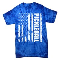 Pickleball Lover American Usa Flag 4th Of July Meaningful Gift Tie-Dye T-Shirt