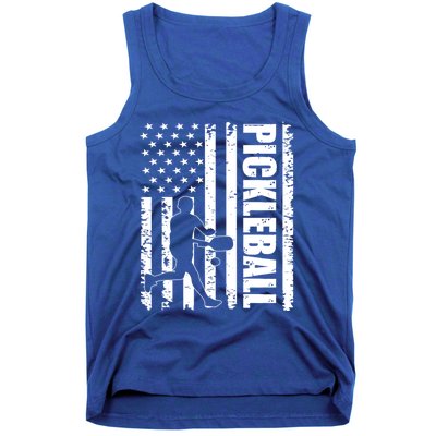 Pickleball Lover American Usa Flag 4th Of July Meaningful Gift Tank Top