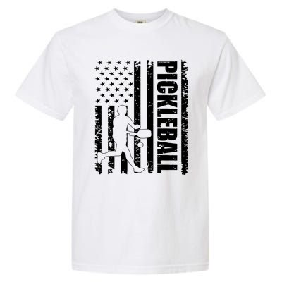 Pickleball Lover American Usa Flag 4th Of July Meaningful Gift Garment-Dyed Heavyweight T-Shirt