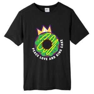 Peace Love And King Cake Design Gift Mardi Gras New Orleans Meaningful Gift Tall Fusion ChromaSoft Performance T-Shirt