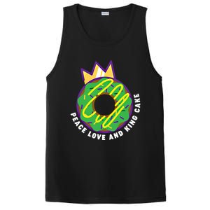 Peace Love And King Cake Design Gift Mardi Gras New Orleans Meaningful Gift PosiCharge Competitor Tank