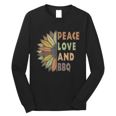 Peace Love And BBQ Long Sleeve Shirt