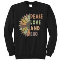 Peace Love And BBQ Tall Sweatshirt