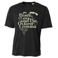 Peace Love And The O.X.F.O.Rd Comma English Grammar Humor Flower Cooling Performance Crew T-Shirt