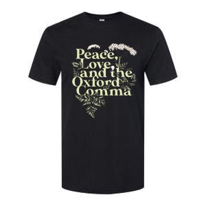 Peace Love And The O.X.F.O.Rd Comma English Grammar Humor Flower Softstyle CVC T-Shirt