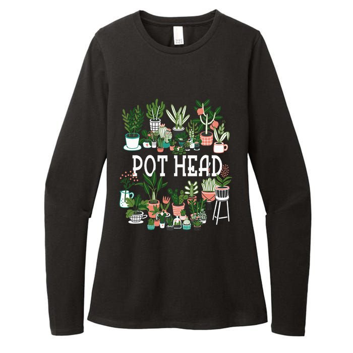 Plant Lover And Gardener Pot Head Succulent Womens CVC Long Sleeve Shirt