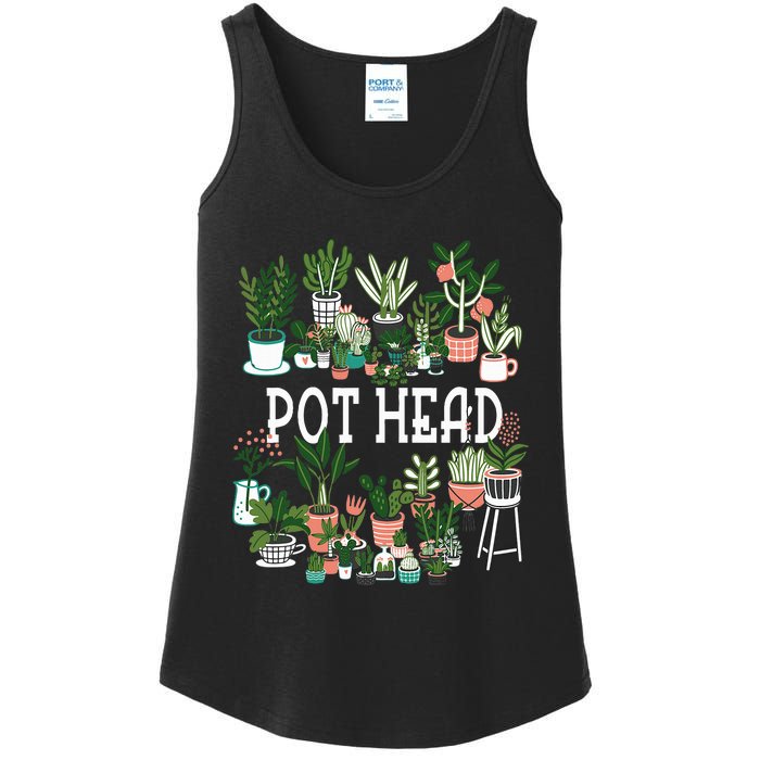 Plant Lover And Gardener Pot Head Succulent Ladies Essential Tank