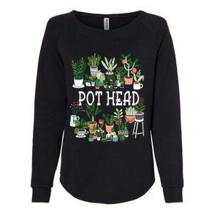 Plant Lover And Gardener Pot Head Succulent Womens California Wash Sweatshirt