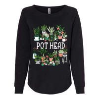 Plant Lover And Gardener Pot Head Succulent Womens California Wash Sweatshirt