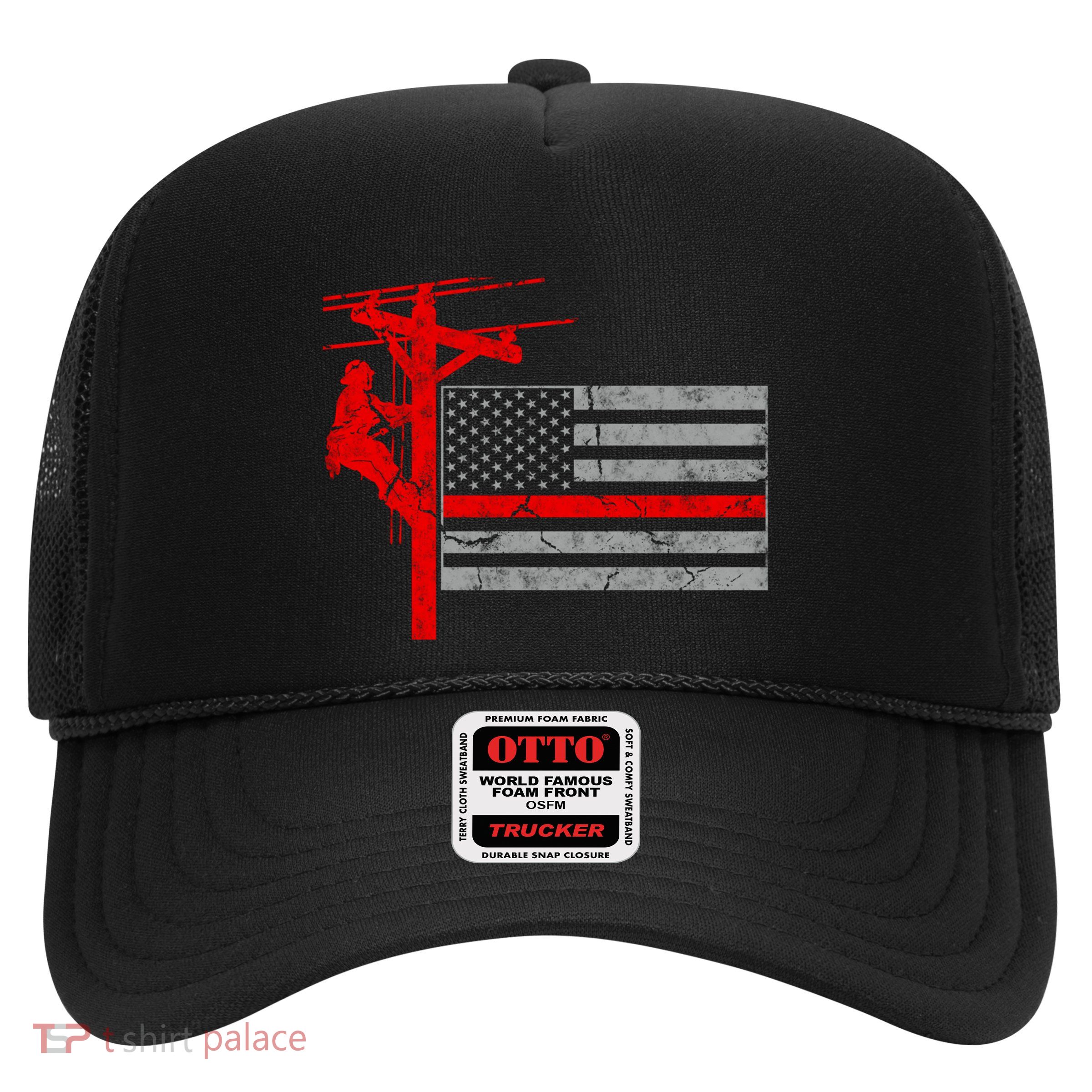 Patriotic Line American Flag Cute Gift Trucker Hat