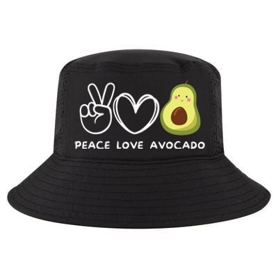 Peace Love Avocado Retro Avocado Lover Fruit Lover Cool Comfort Performance Bucket Hat