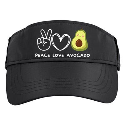 Peace Love Avocado Retro Avocado Lover Fruit Lover Adult Drive Performance Visor