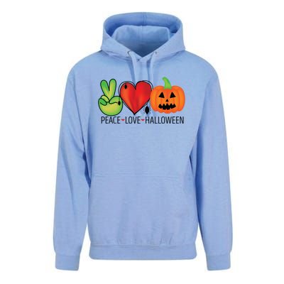 Peace Love And Halloween Gift Unisex Surf Hoodie