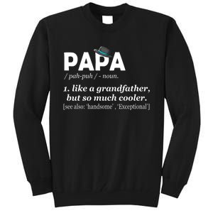 Papa Like A Grandfather But So Much Cooler Dad Grandpa Tall Sweatshirt