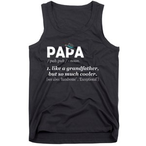 Papa Like A Grandfather But So Much Cooler Dad Grandpa Tank Top