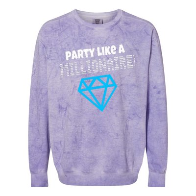 Party Like A Millionaire Scene Emo Design Colorblast Crewneck Sweatshirt