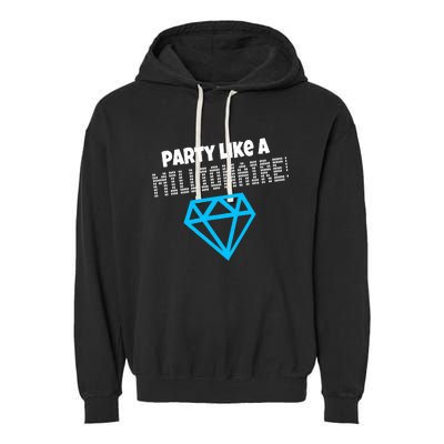 Party Like A Millionaire Scene Emo Design Garment-Dyed Fleece Hoodie