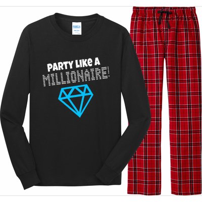 Party Like A Millionaire Scene Emo Design Long Sleeve Pajama Set