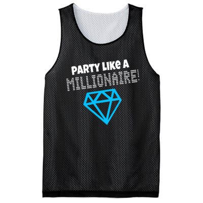 Party Like A Millionaire Scene Emo Design Mesh Reversible Basketball Jersey Tank